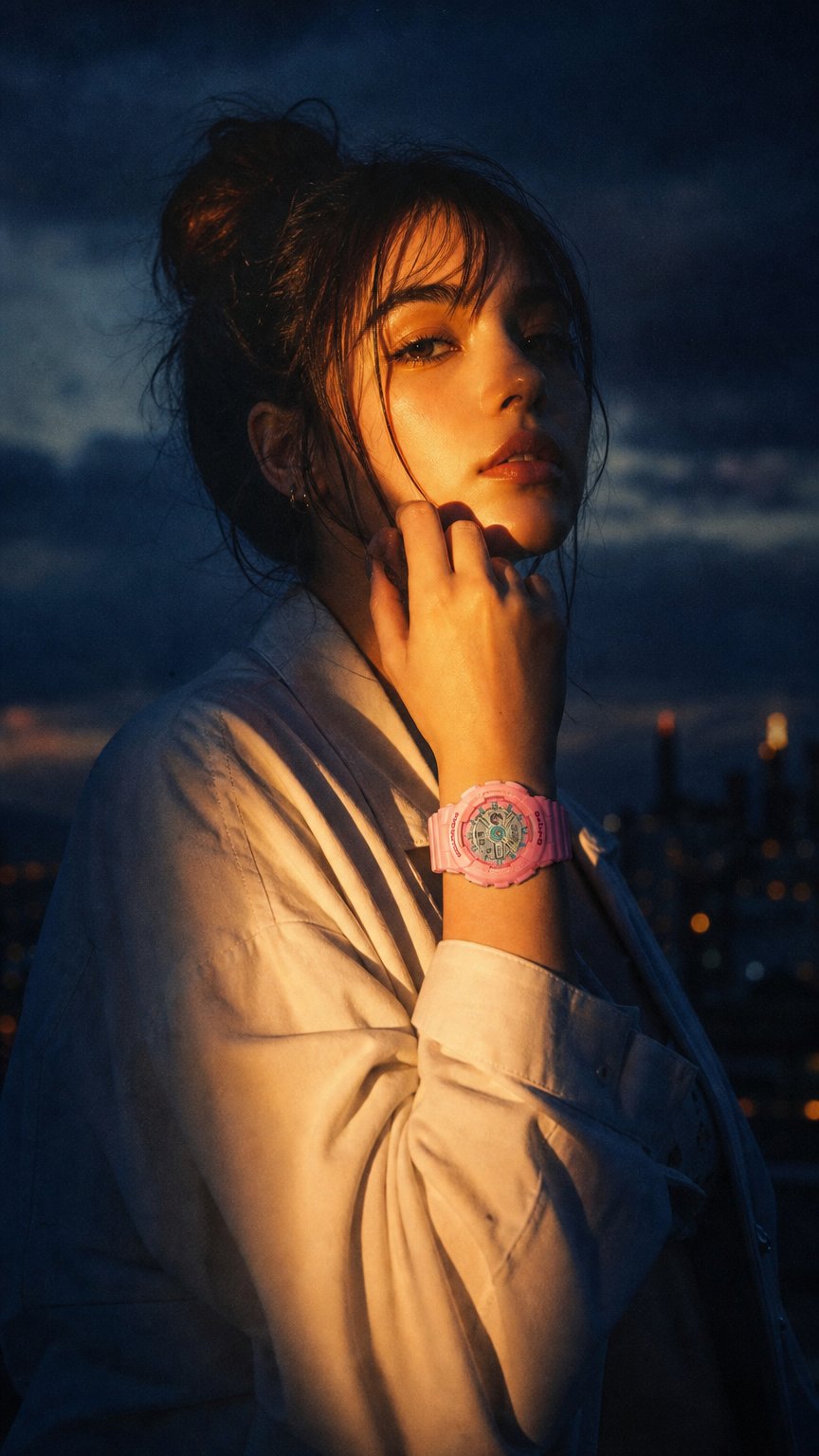 AI product shot of [BABY-G] 베이비지 여성용 빅페이스 BA-110CA-4ADR [정품/백화점AS가능]