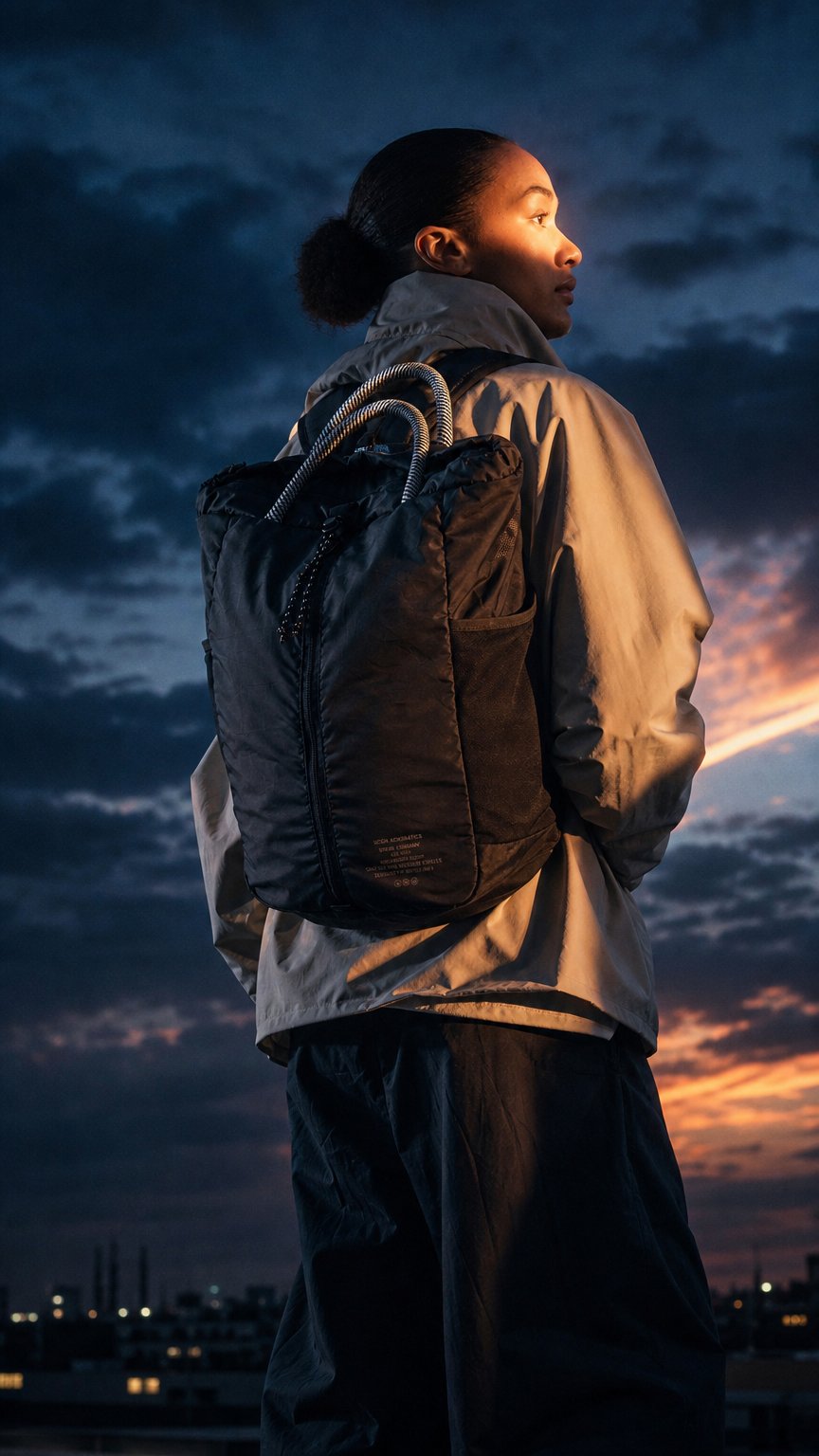 AI product shot of Tristan Packable Backpack