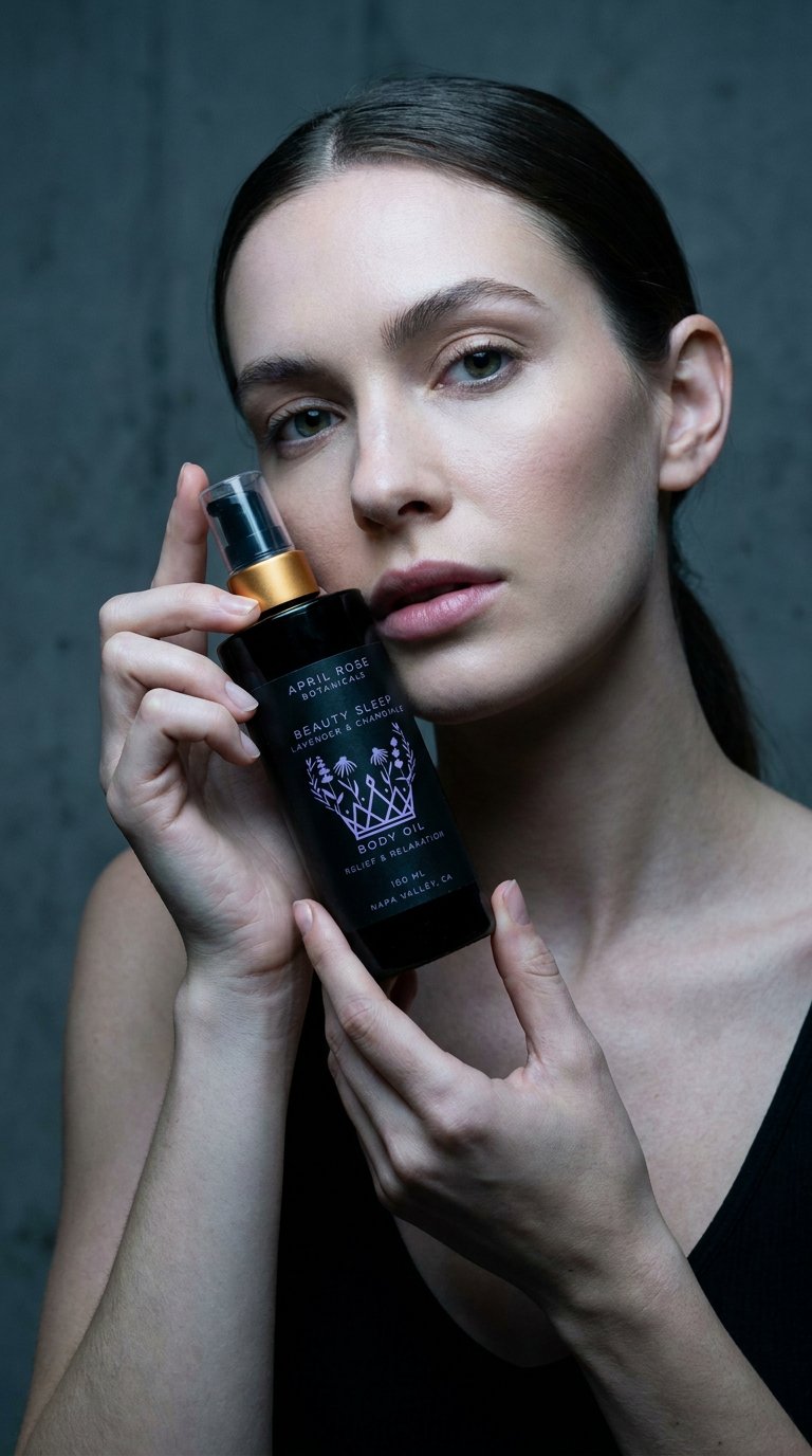 AI product shot of Beauty Sleep Body Oil