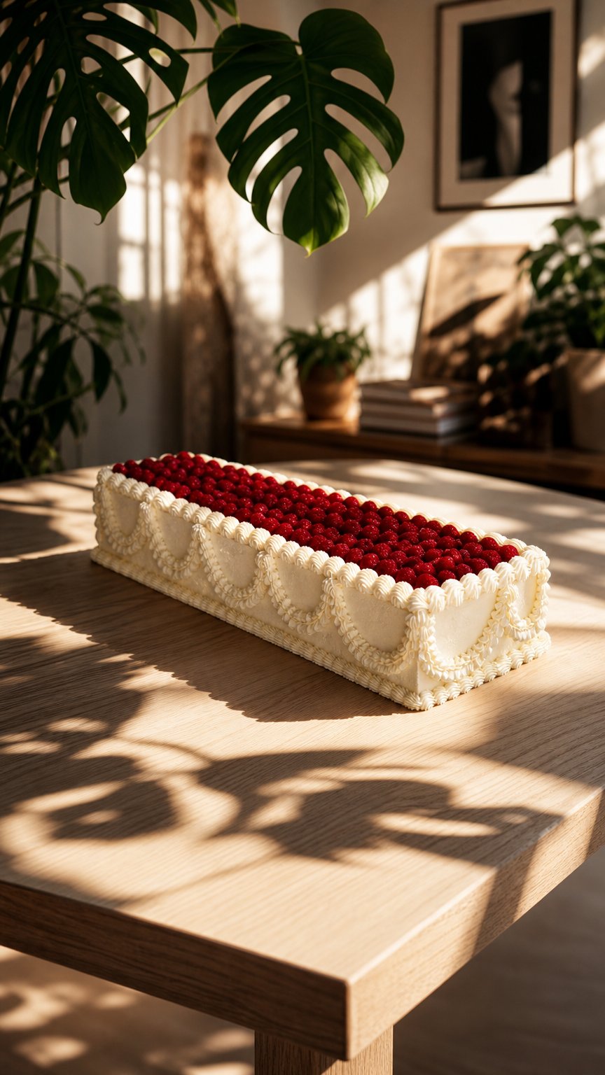AI product shot of WEDDING CELEBRATION CAKE Infinite Long Rectangle
