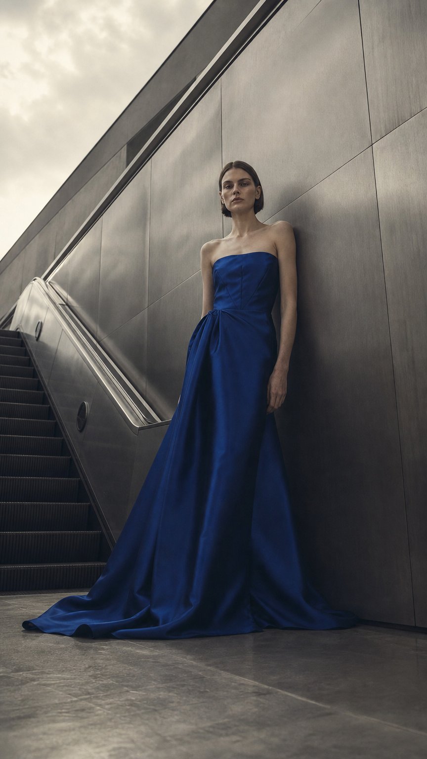 AI product shot of SAPPHIRE GOWN