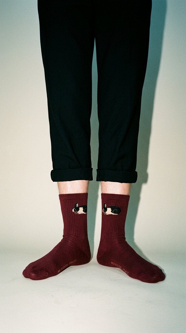 AI product shot of NWHR x Museo del Prado | Rabbit Socks