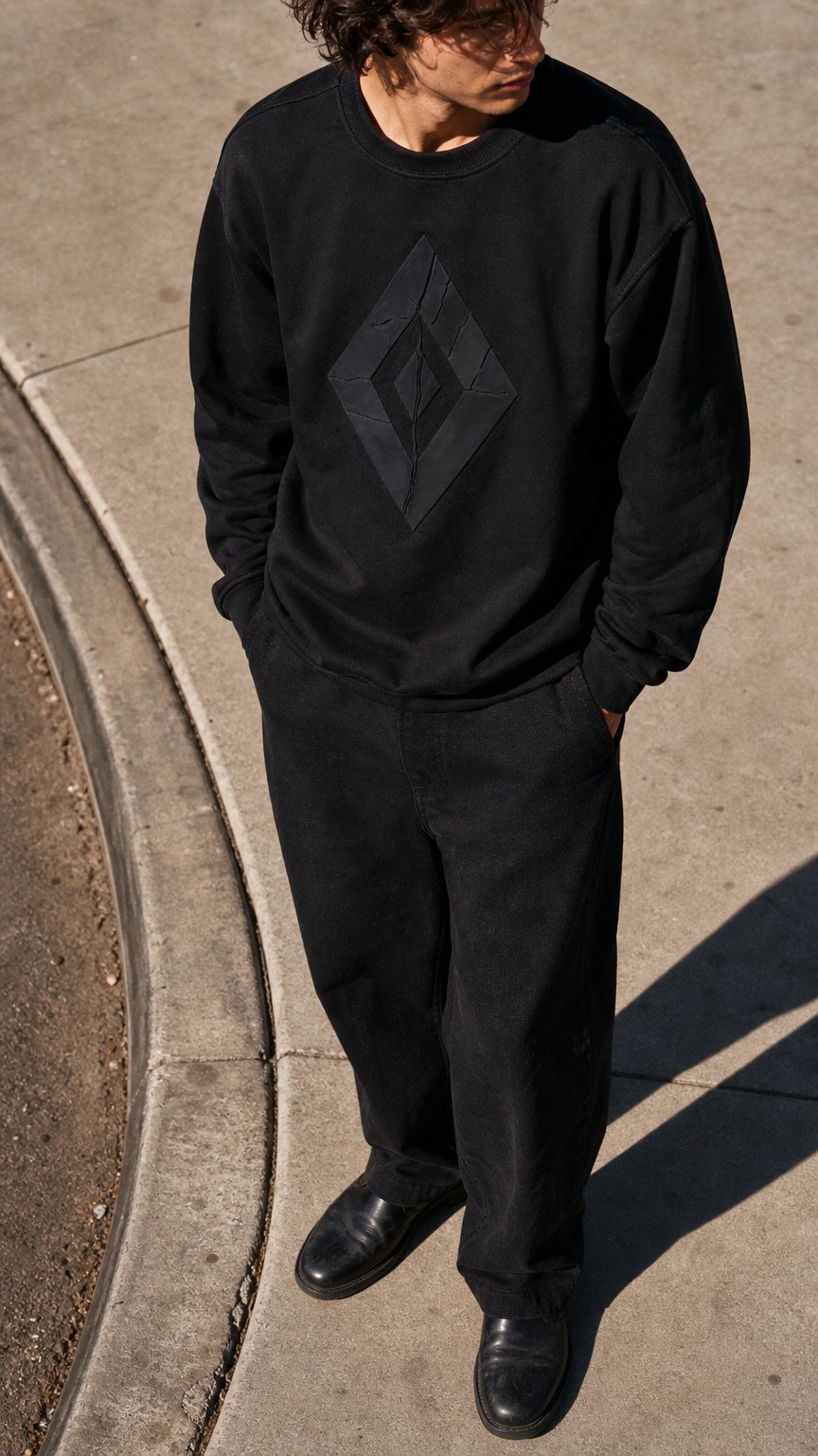 AI product shot of DRACS 001 Oversized Sweater