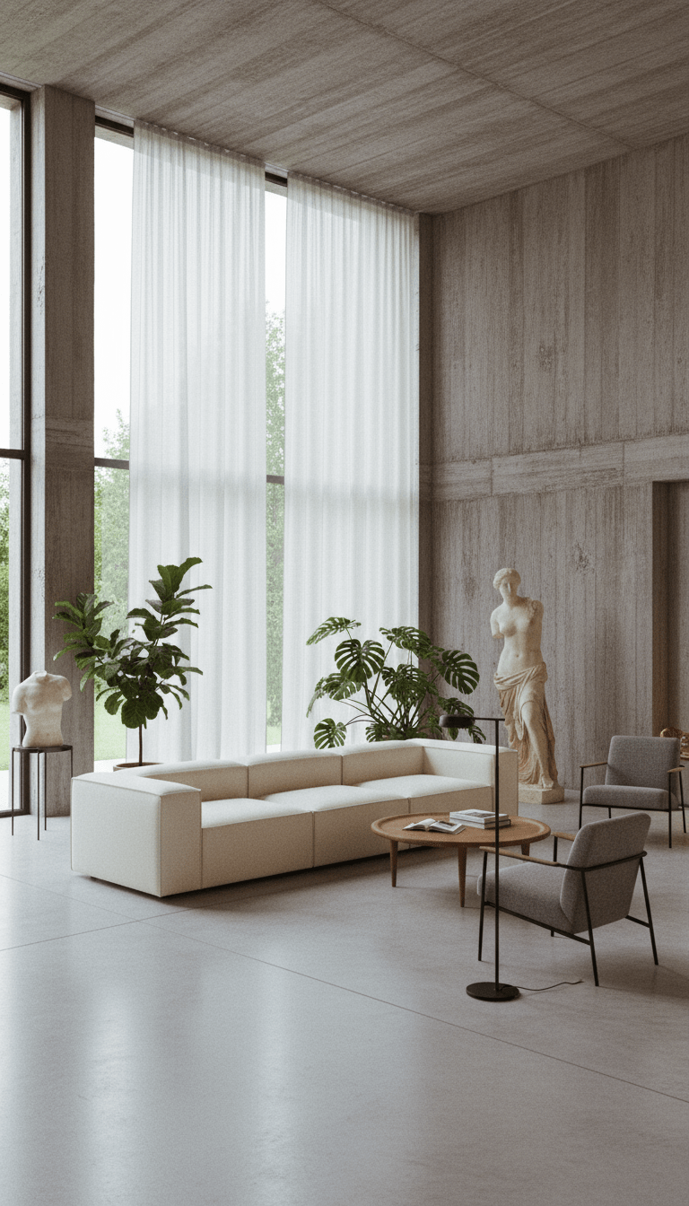 AI product shot of Modulares Sofa Lennon (4-Sitzer) mit Hocker (links/rechts)
