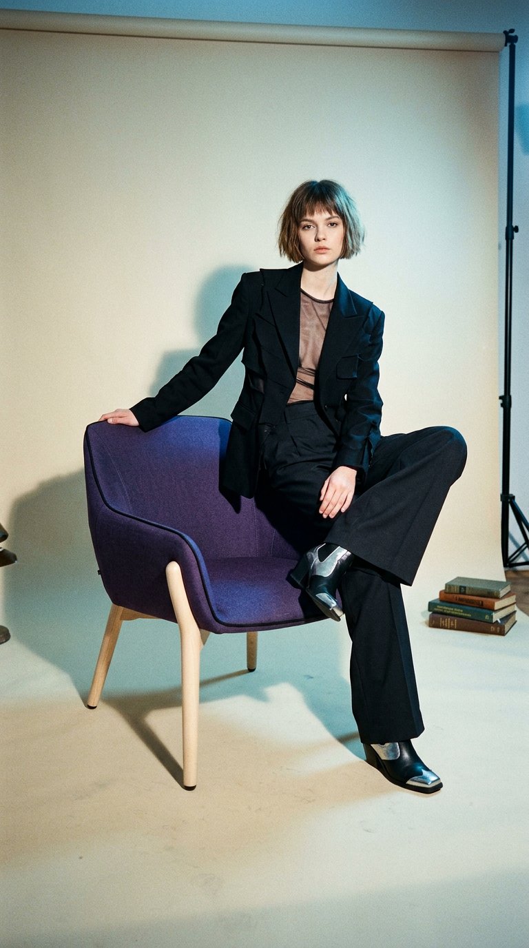 AI product shot of Sancal Nido Lounge Chair In Purple