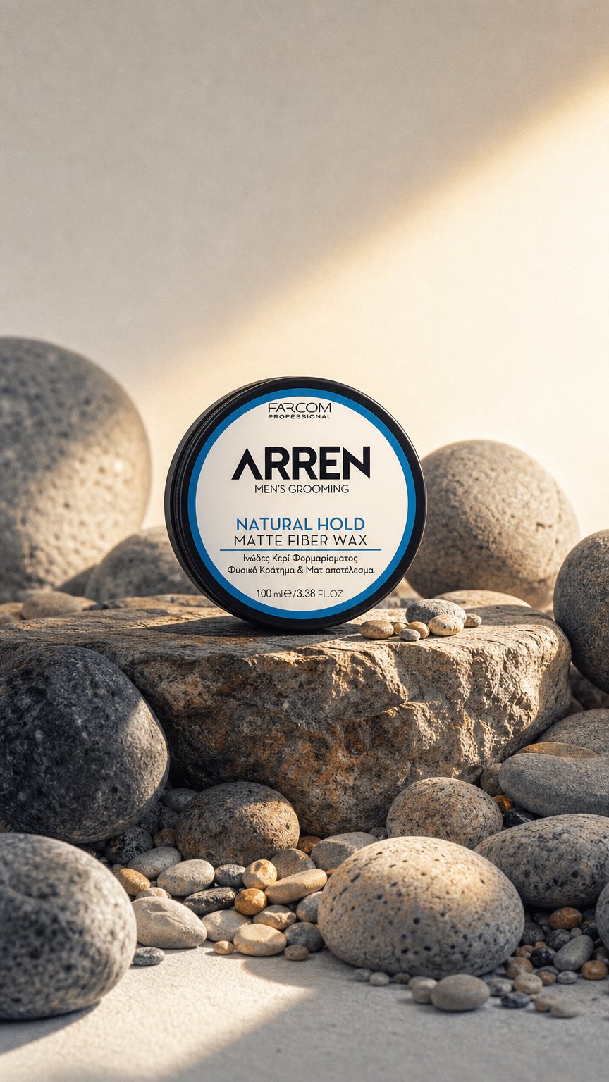 AI product shot of ARREN Matte Fiber Wax, 100 ml