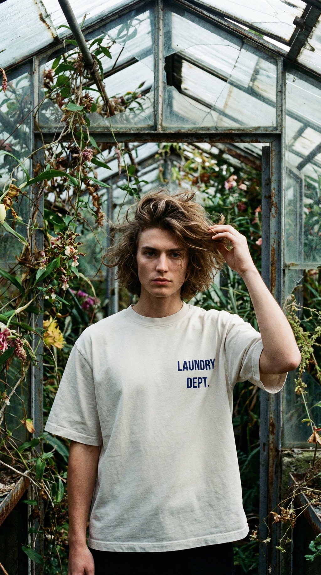 AI product shot of LAUNDRY DEPT. T-SHIRT - DIRTY WHITE