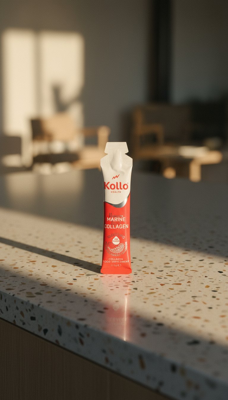 AI product shot of Premium Liquid Marine Collagen