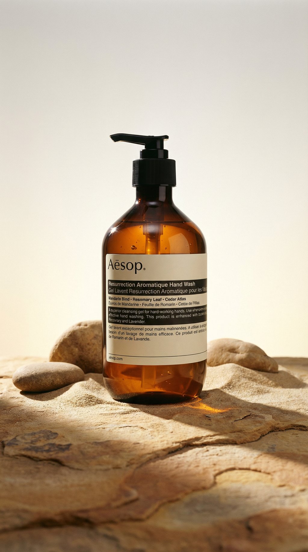 AI product shot of Aesop Resurrection Aromatique Hand Wash 500ml