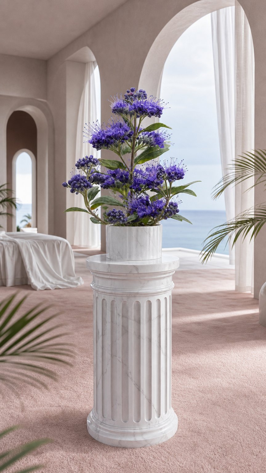 AI product shot of Caryopteris clandonensis 'Grand Bleu' - Angol kékszakáll