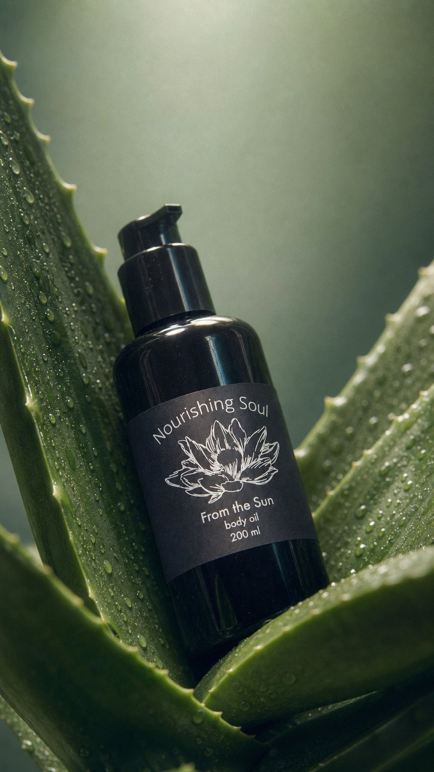 AI product shot of From the Sun Body Oil