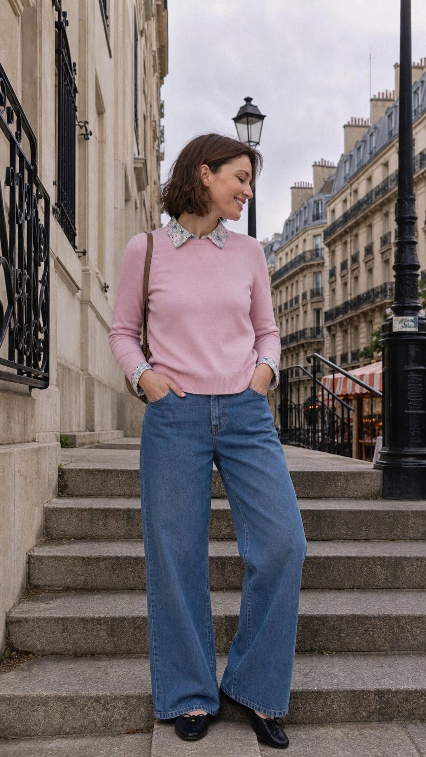 AI product shot of Cashmere and Merino Crew Neck Knitted Jumper