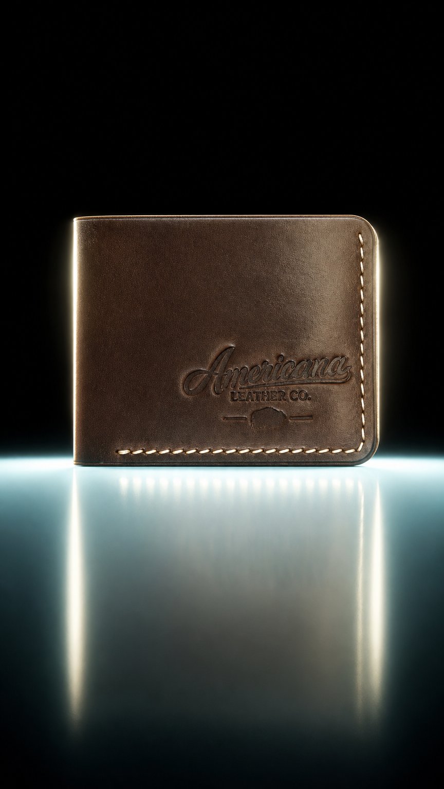 AI product shot of Heritage Bifold - W&C traditional harness