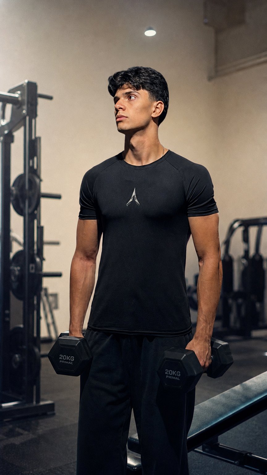 AI product shot of Acension Peformance Tee (Black)