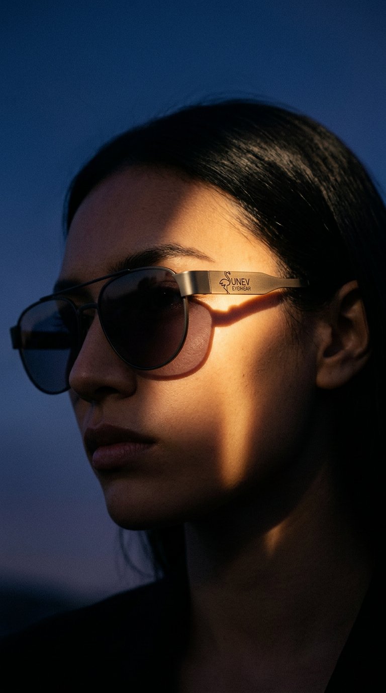 AI product shot of SUNEV EYEWEAR