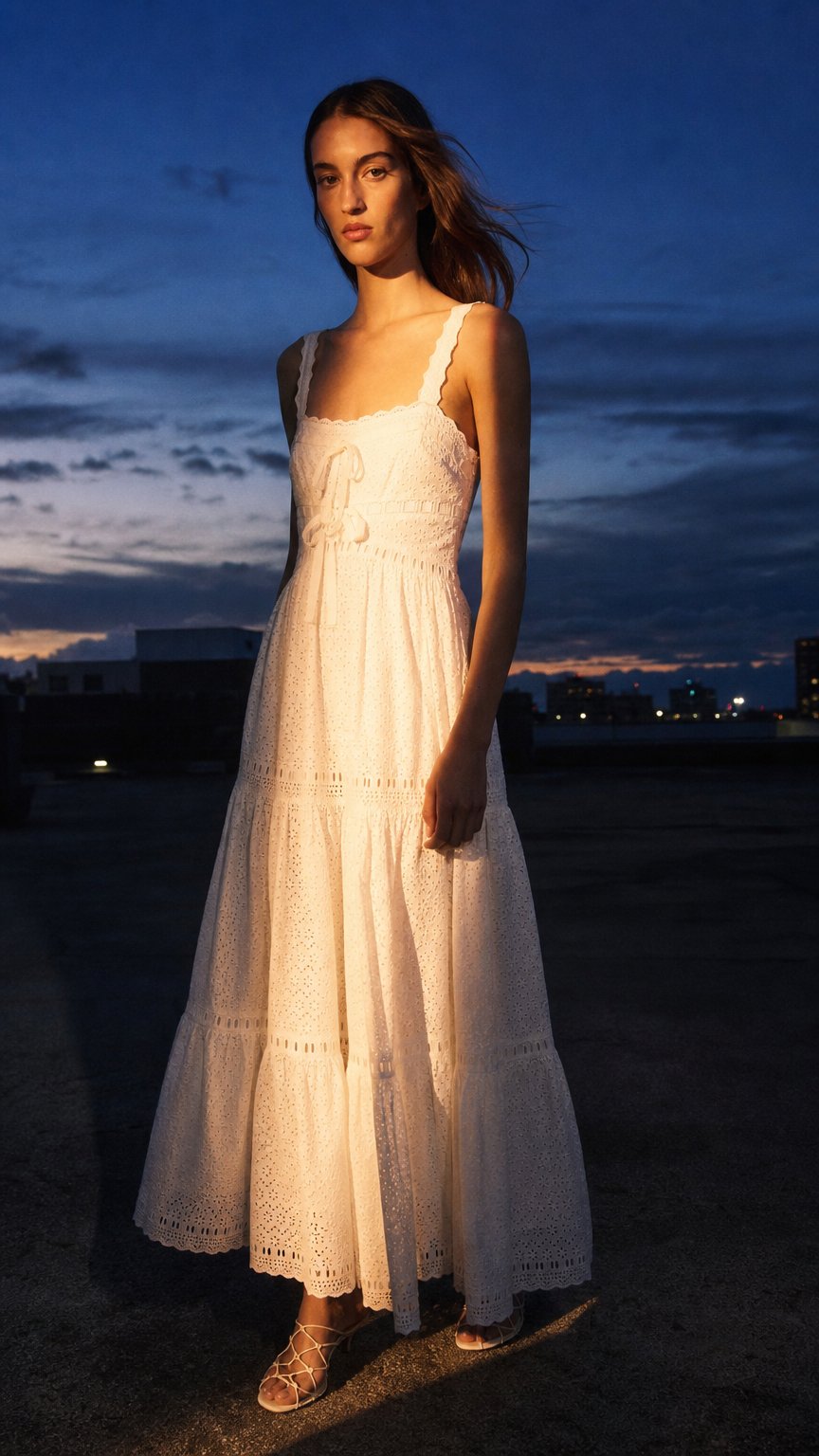 AI product shot of Constance Cami Cotton Dress Pristine