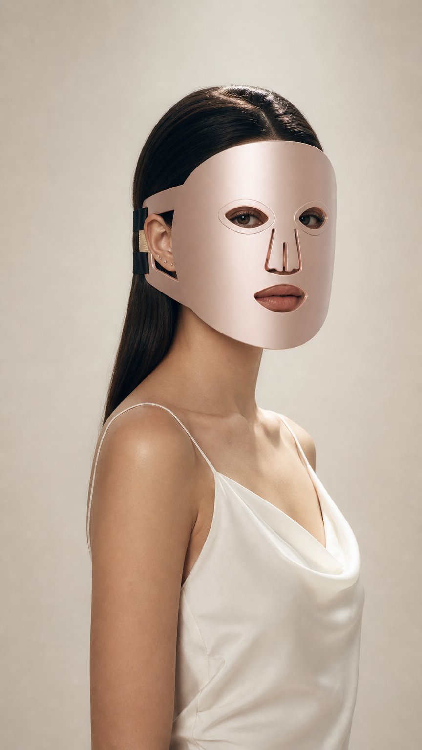 AI product shot of GLOW SKIN LED MASK