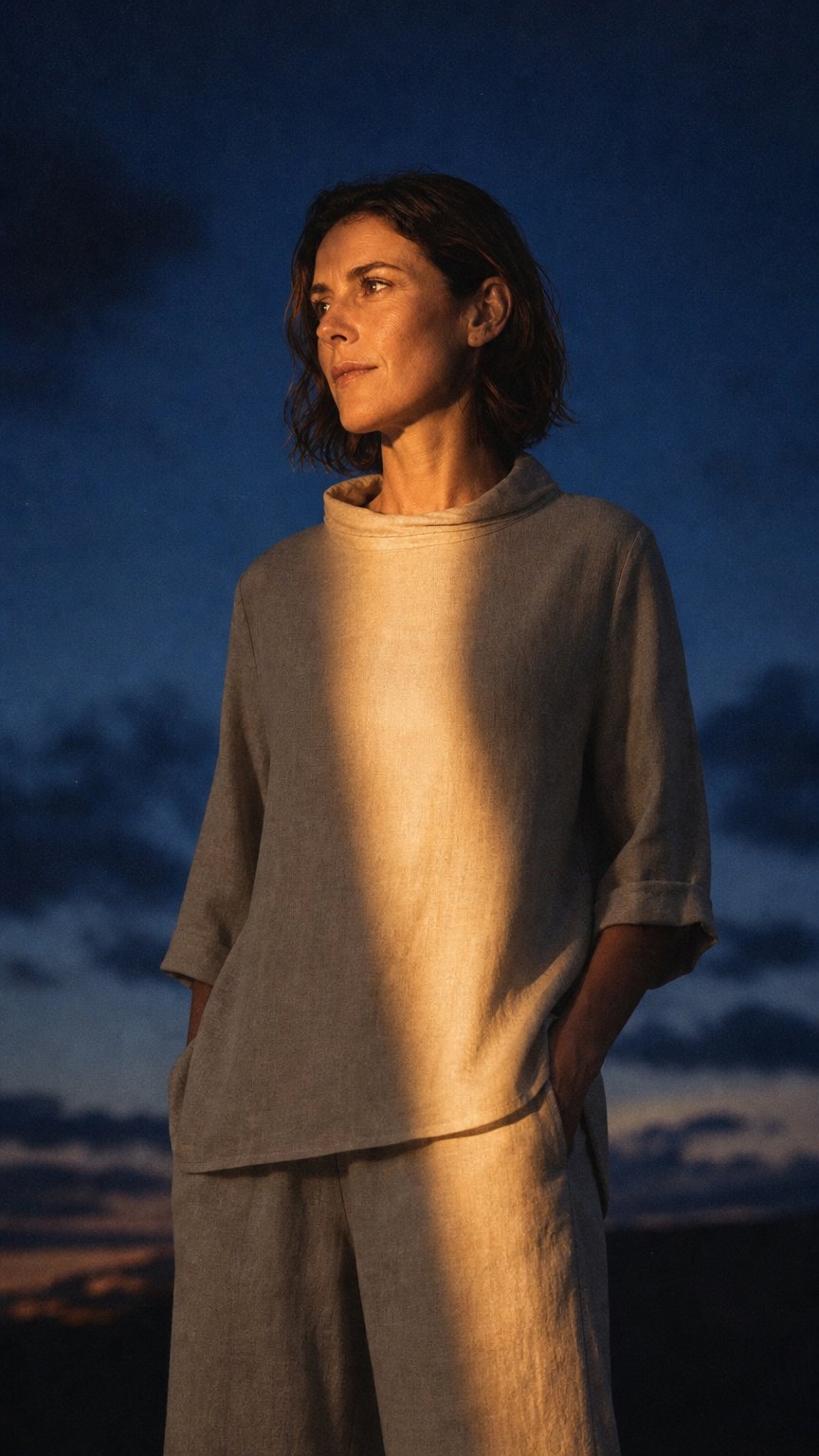 AI product shot of Kelsey Collective Women's Linen Clothing and Accessories
