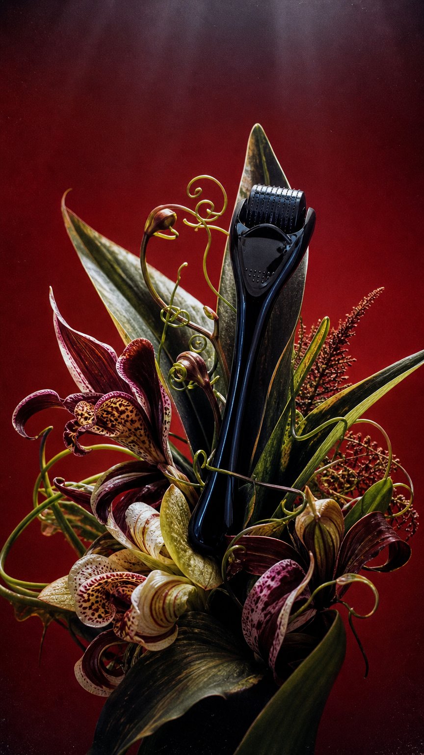 AI product shot of Silken Sass Derma Scalp Roller