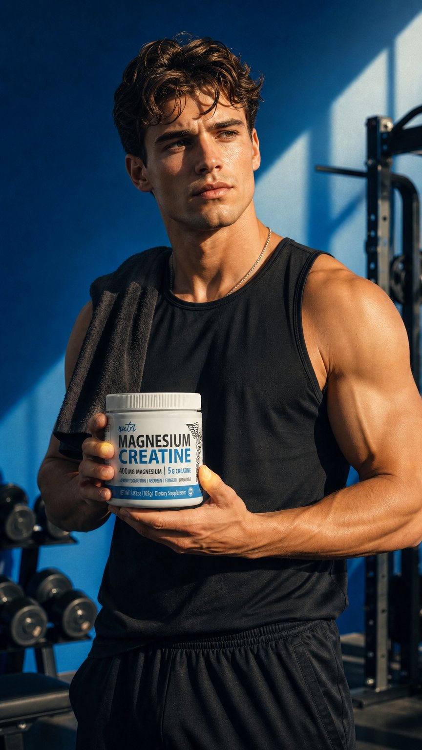 AI product shot of Nutri Magnesium Creatine 400mg/5g, 165g - Unflavored Powder 30 Servings