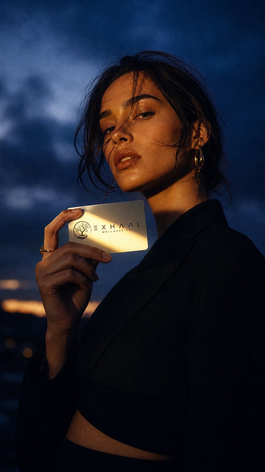 AI product shot of Exhaal Wellness Spa Gift Card