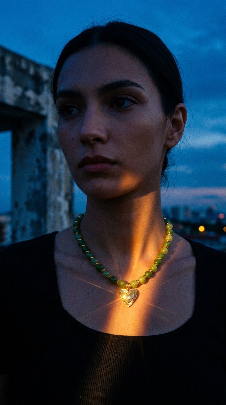 AI product shot of Lenny Necklace Lettuce