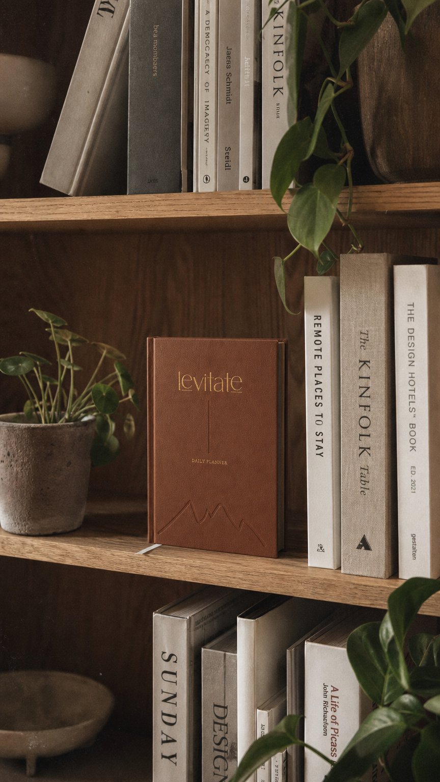 AI product shot of Levitate Daily Planner | Undated