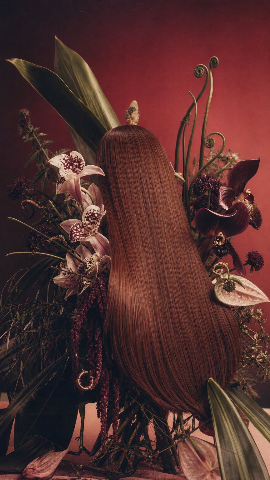 AI product shot of Warm Medium Auburn #33 Flat Tip Hair Extensions