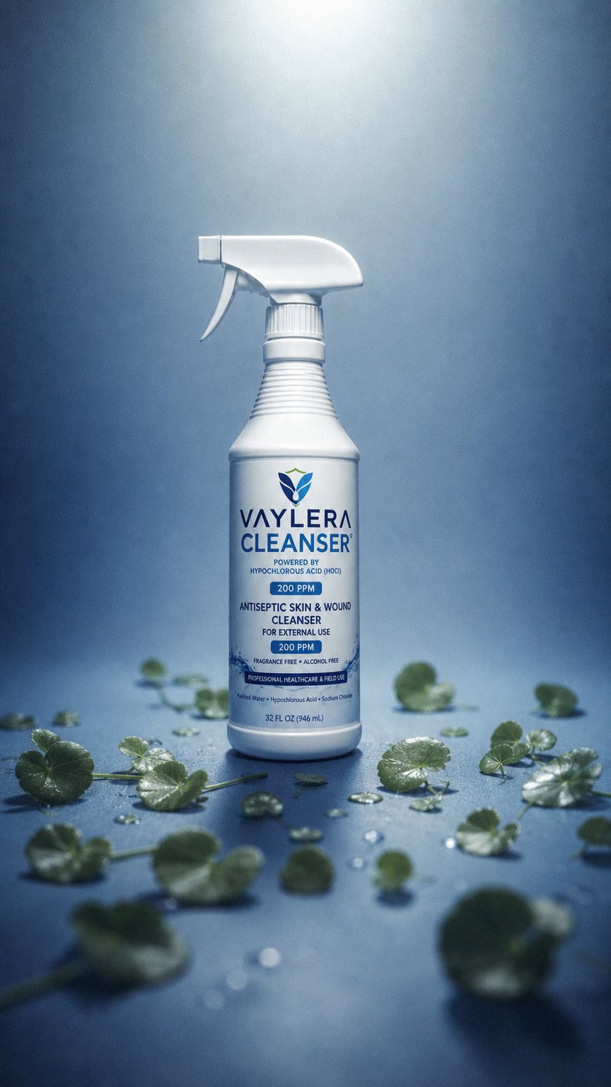 AI product shot of VAYLERA Hypochlorous Acid Solutions