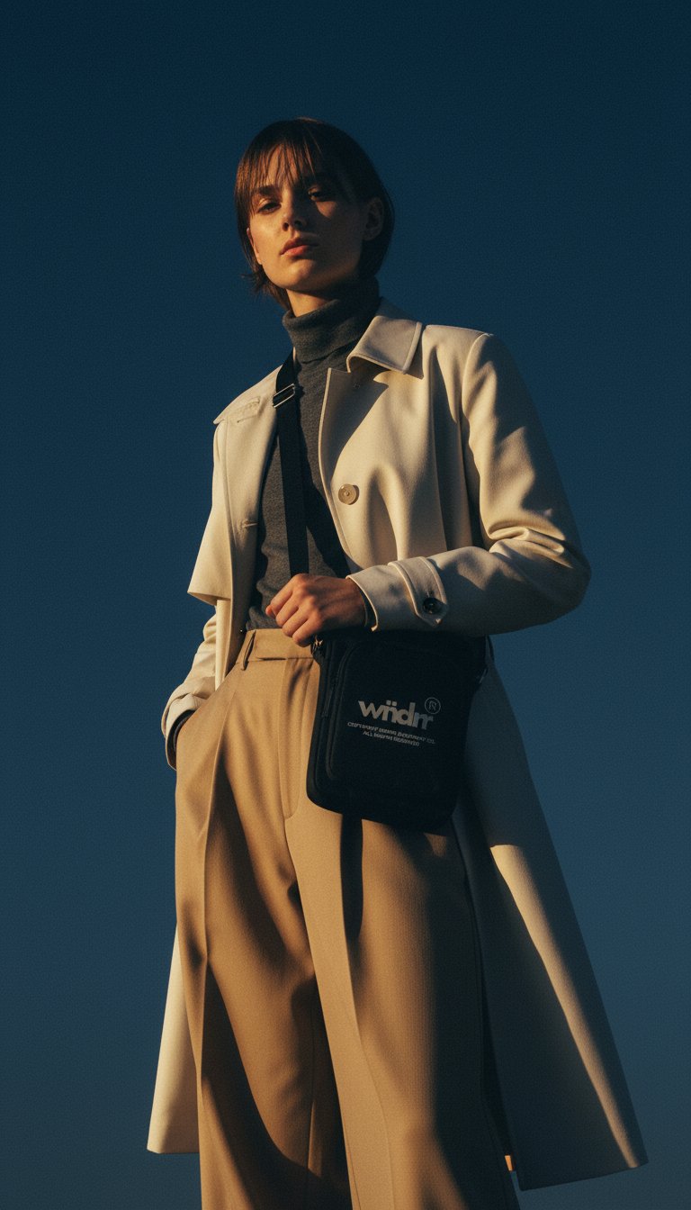 AI product shot of WNDRR Offcut Side Bag (Black)