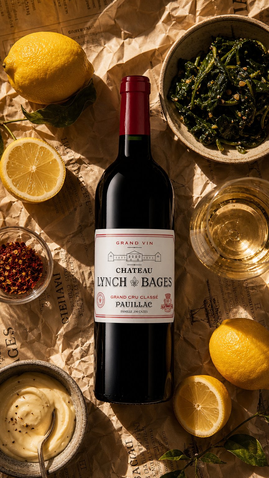 AI product shot of Château Lynch-Bages