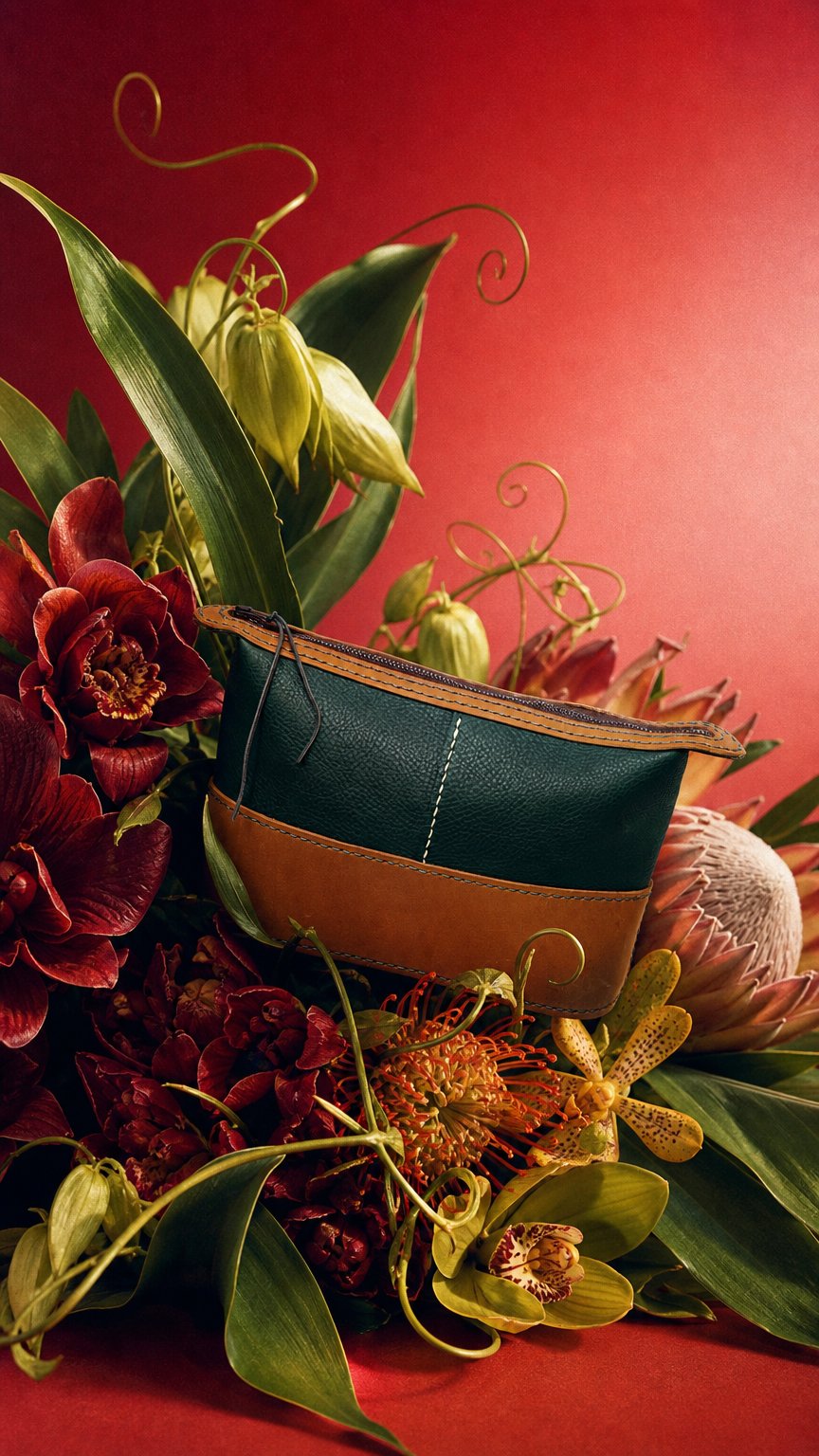 AI product shot of The Simora Makeup/Toiletry Bag