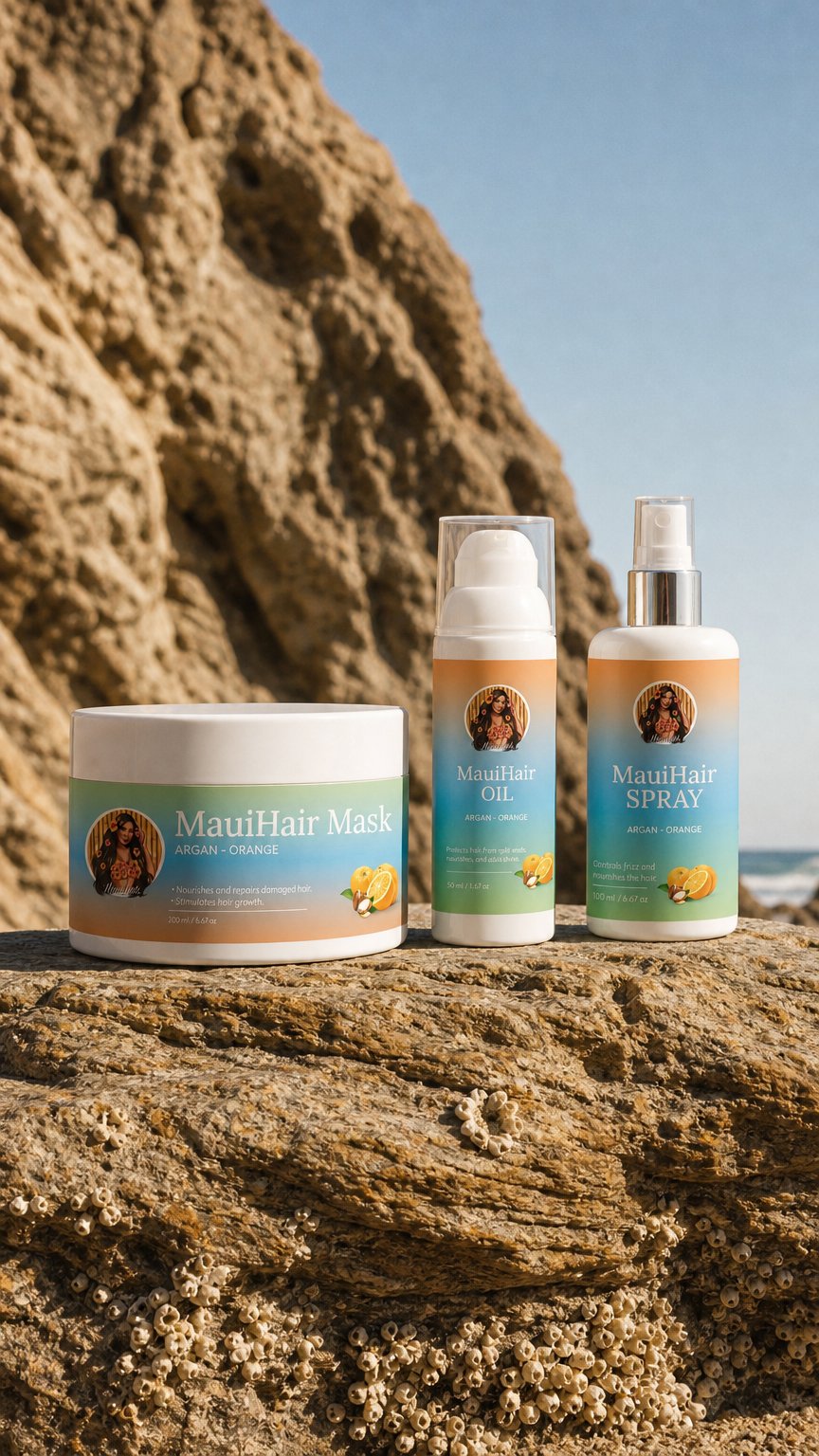 AI product shot of Argan Orange Intensive Care Set