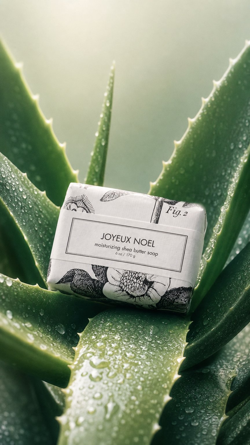 AI product shot of Holiday Scents - Shea Butter Soap Gift Set
