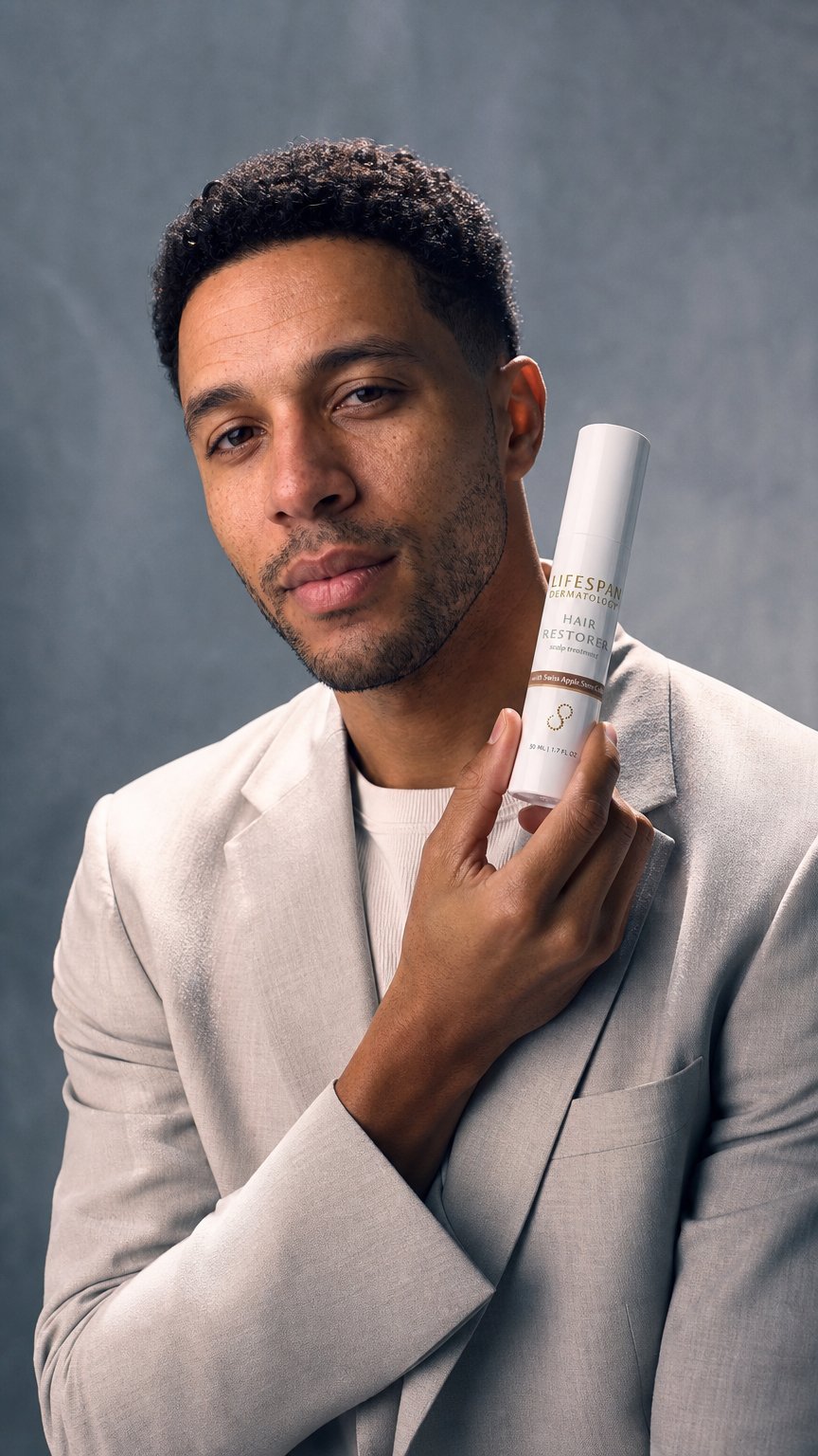 AI product shot of Lifespan Hair Restorer - Natural Hair Growth for Men