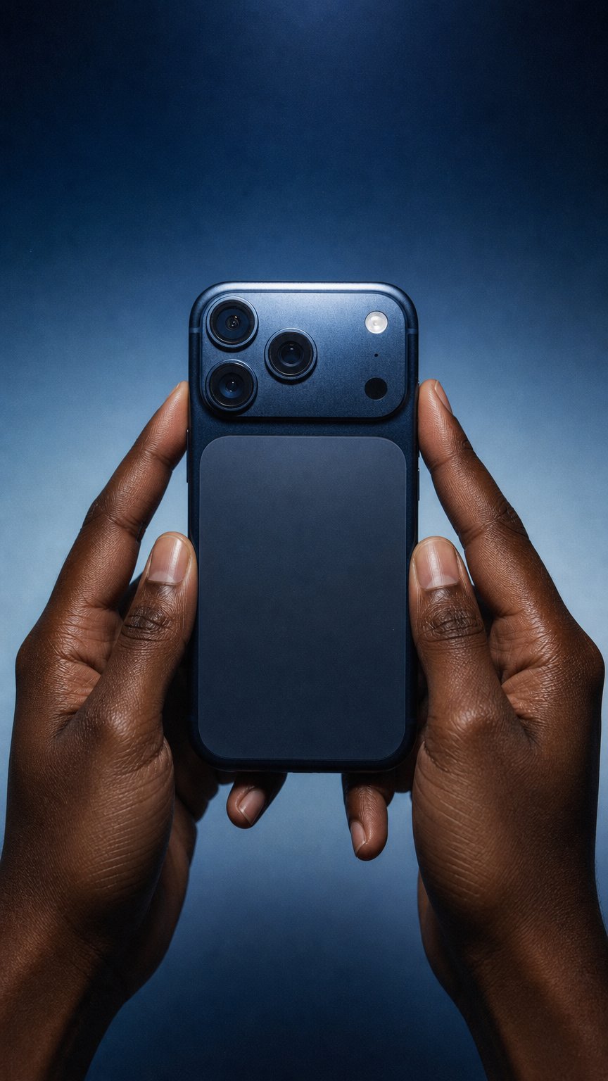 AI product shot of iPhone 17 Pro
