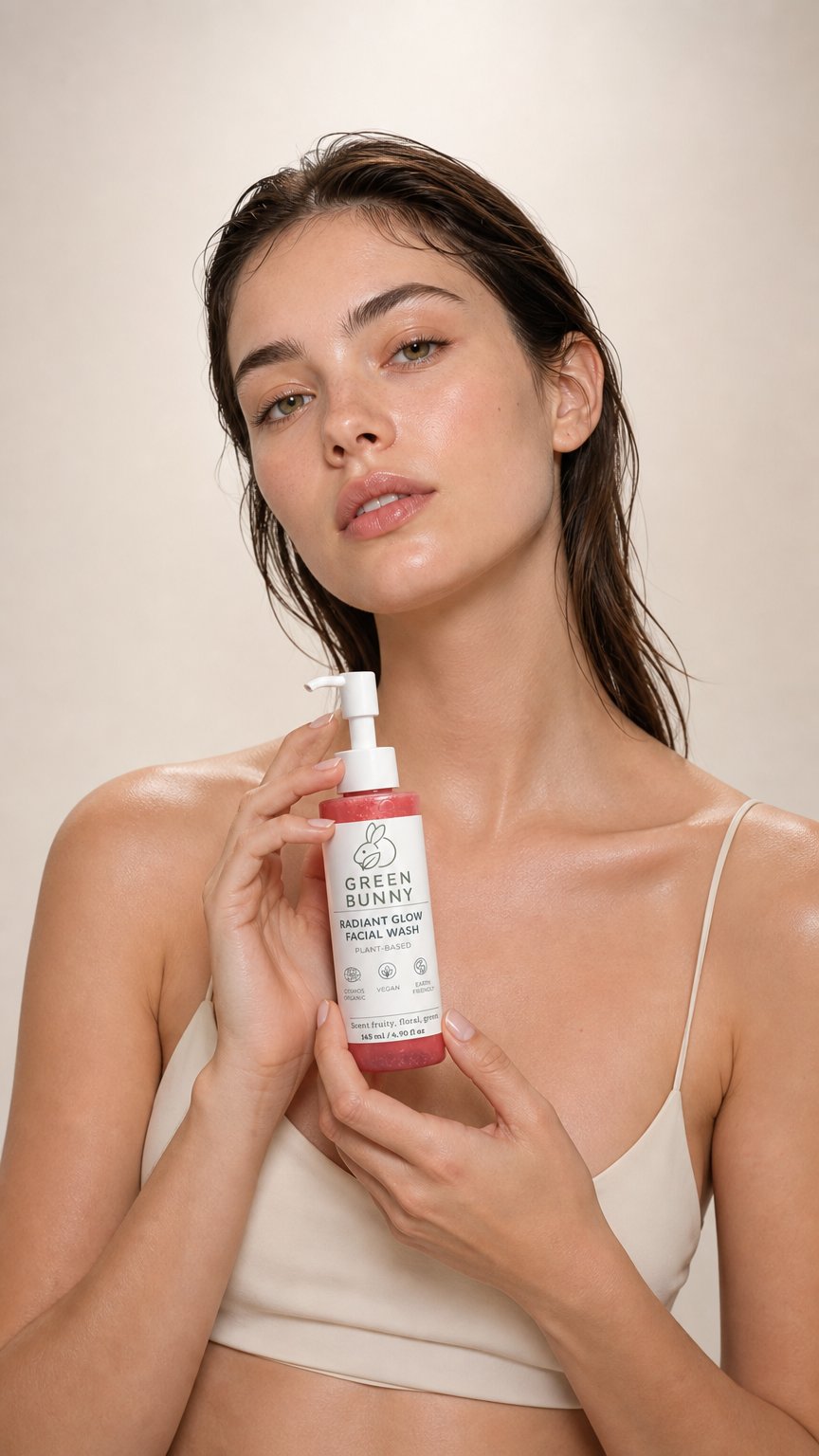 AI product shot of Radiant Glow Facial Wash 145 ml