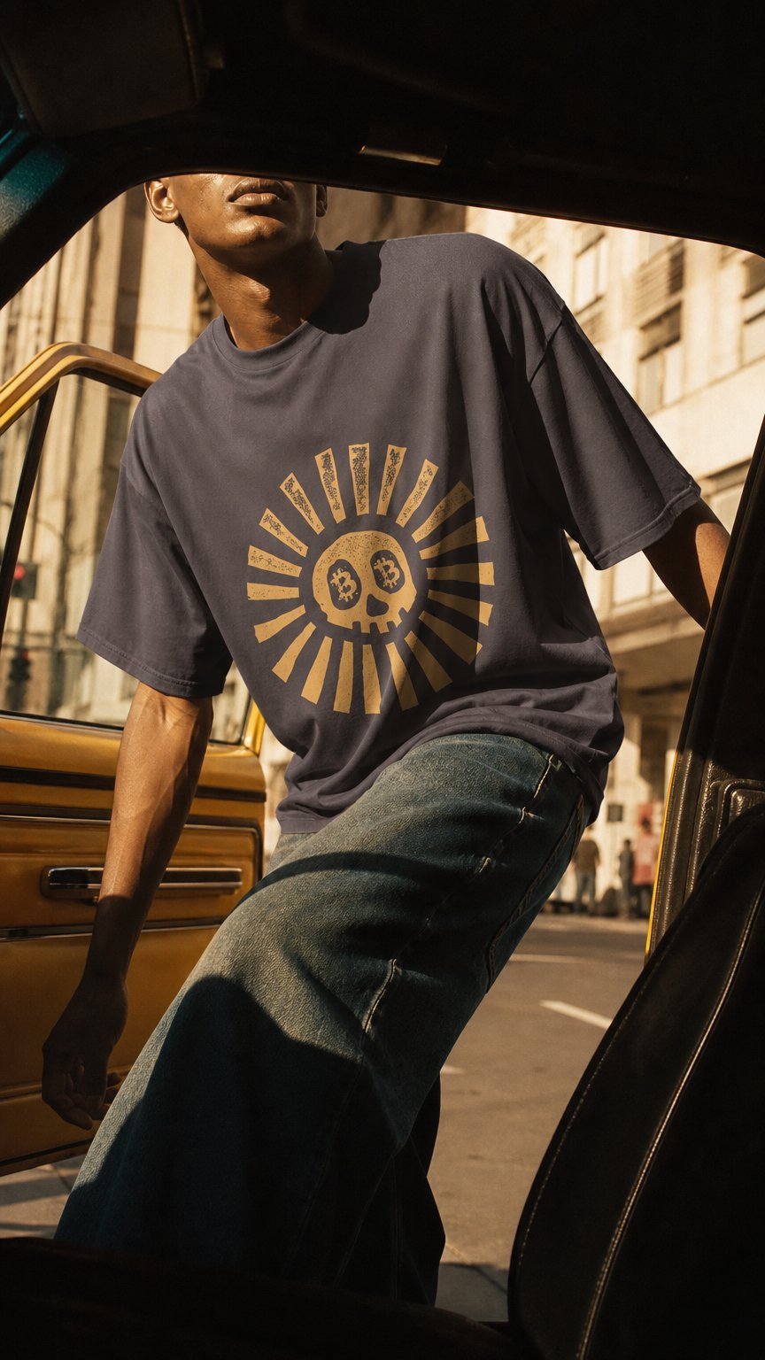 AI product shot of Sunny B Bella Canvas 3010 Oversized Boxy Tee