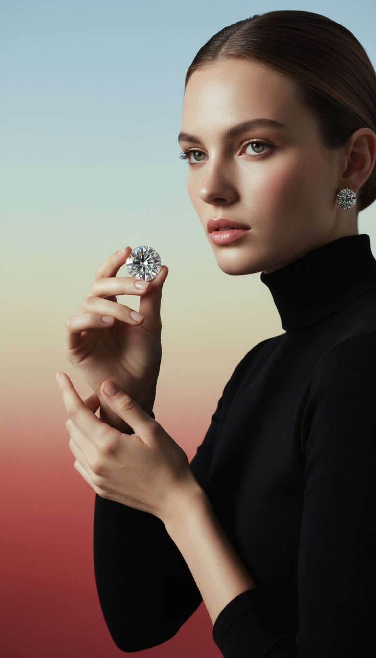 AI product shot of Løs diamant på 0.56 ct. rund brillantsleben