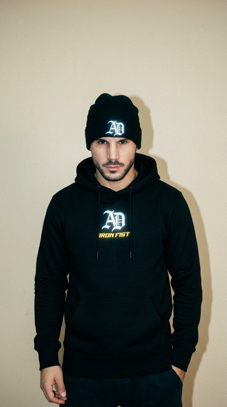 AI product shot of "Classic Beanie" AD - Clothing