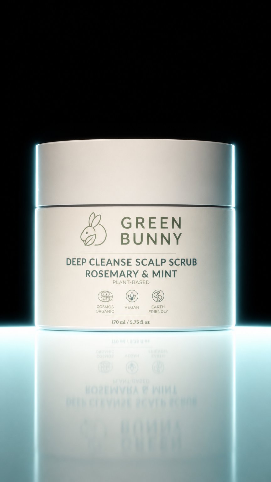 AI product shot of Deep Cleanse Scalp Scrub, Rosemary & Mint 170 ml