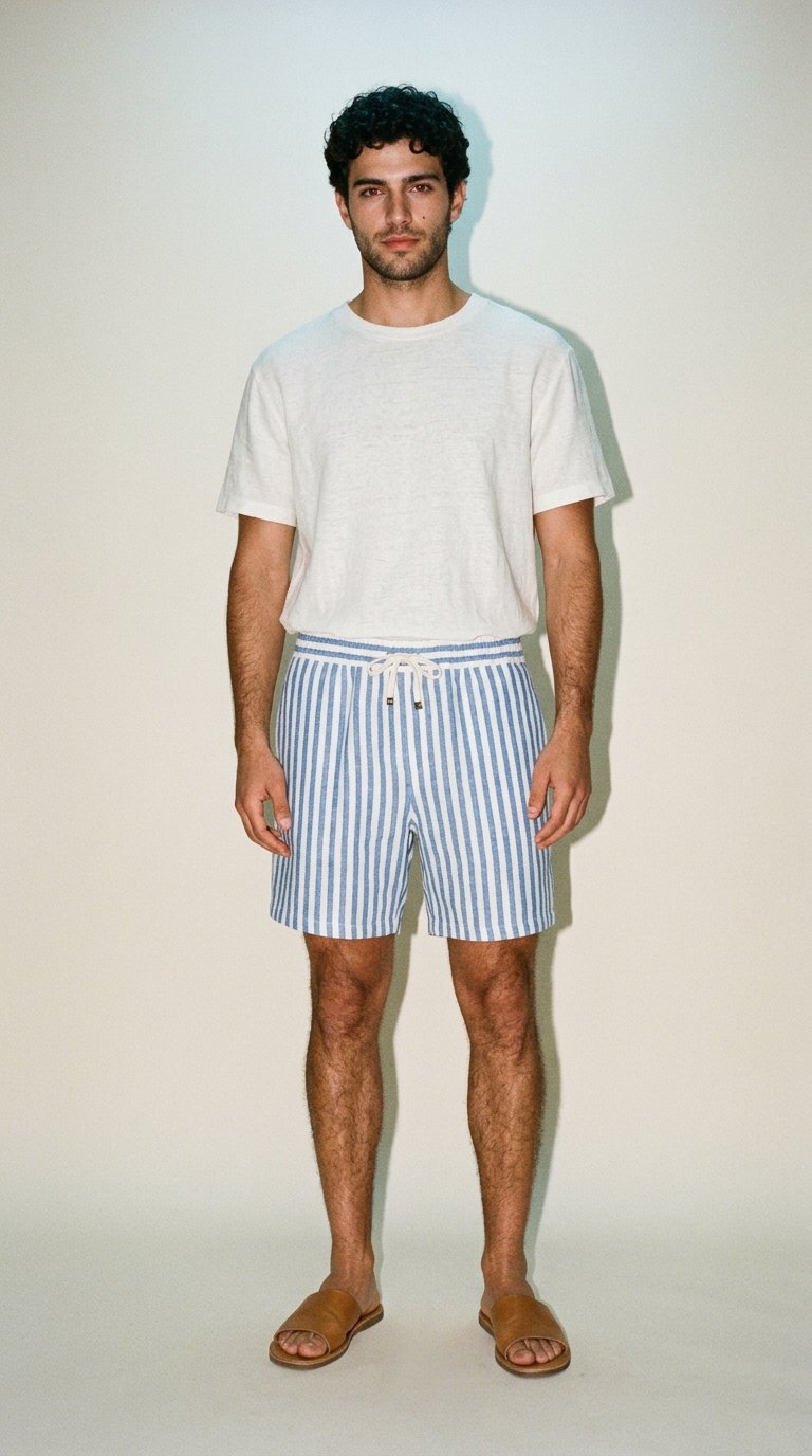 AI product shot of Yacht Club Linen Shorts