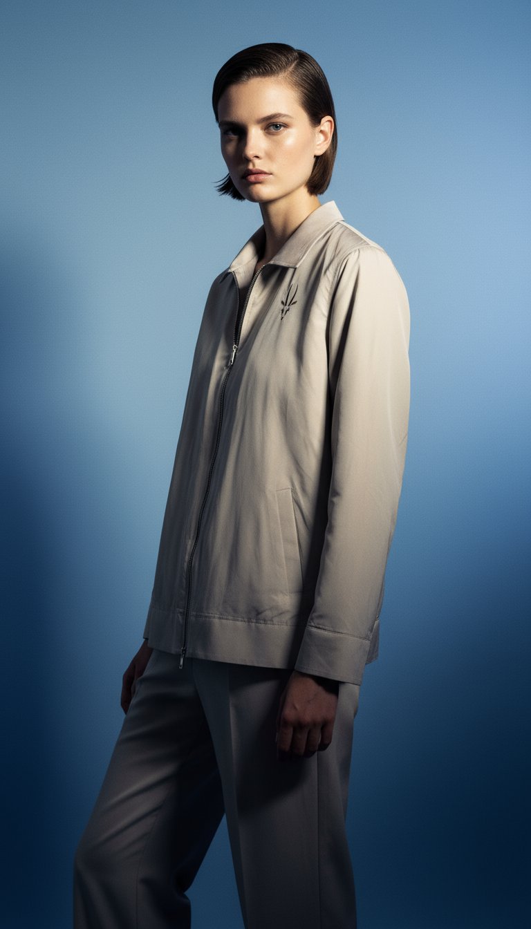AI product shot of جاكيت طيف الرملة (ضد المطر بيج🌧️) (Water proof)