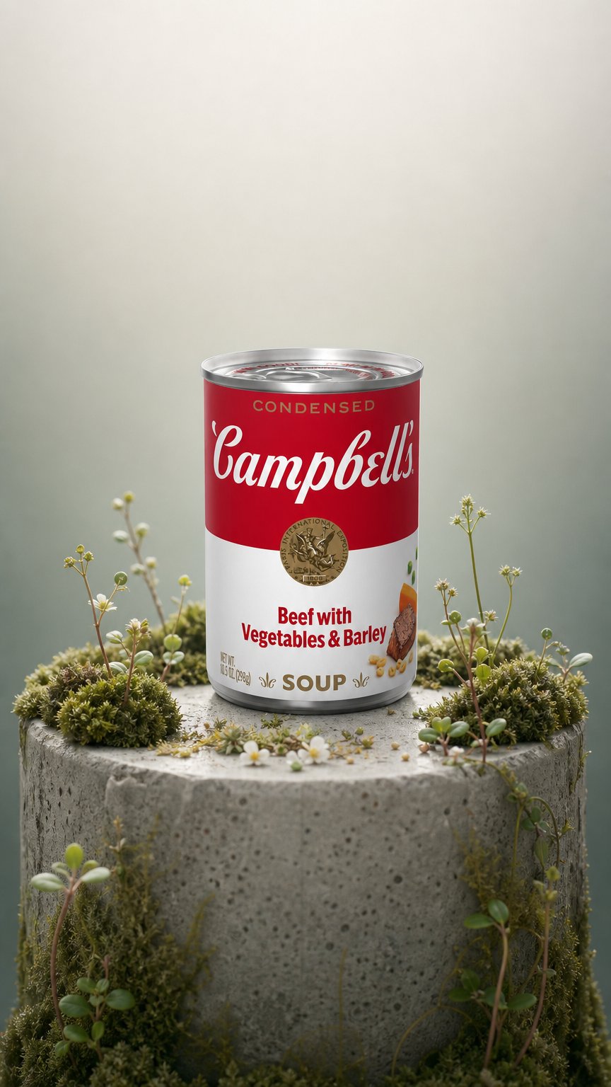 AI product shot of Beef With Vegetables and Barley Soup