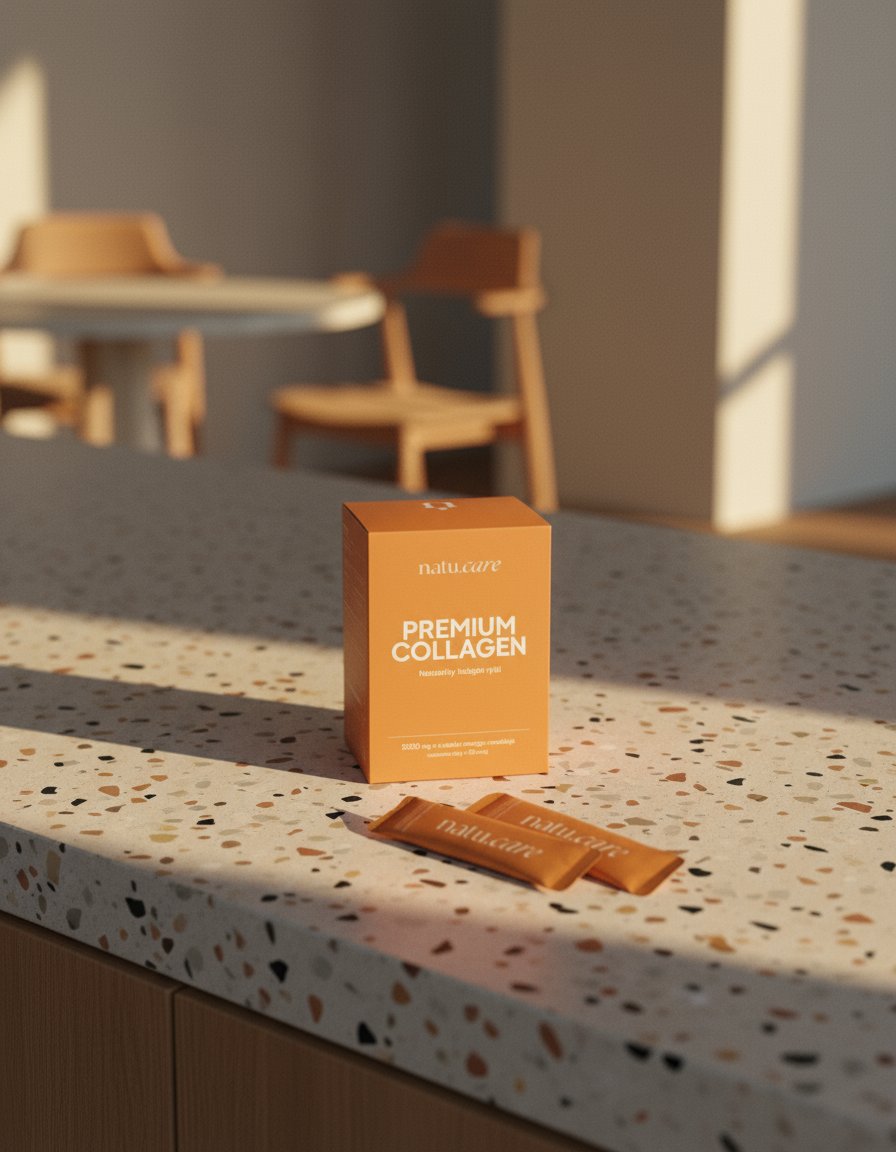 AI product shot of Kolagen Premium 5000 mg, mango-marakuja