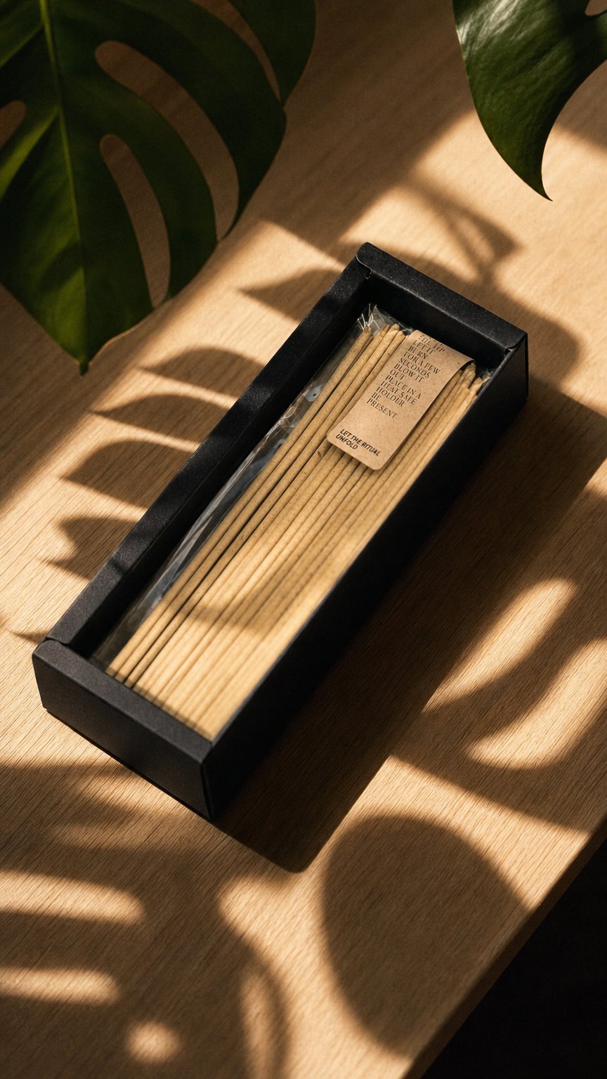 AI product shot of Monocle for Slow Living Incense | Grounded Collection