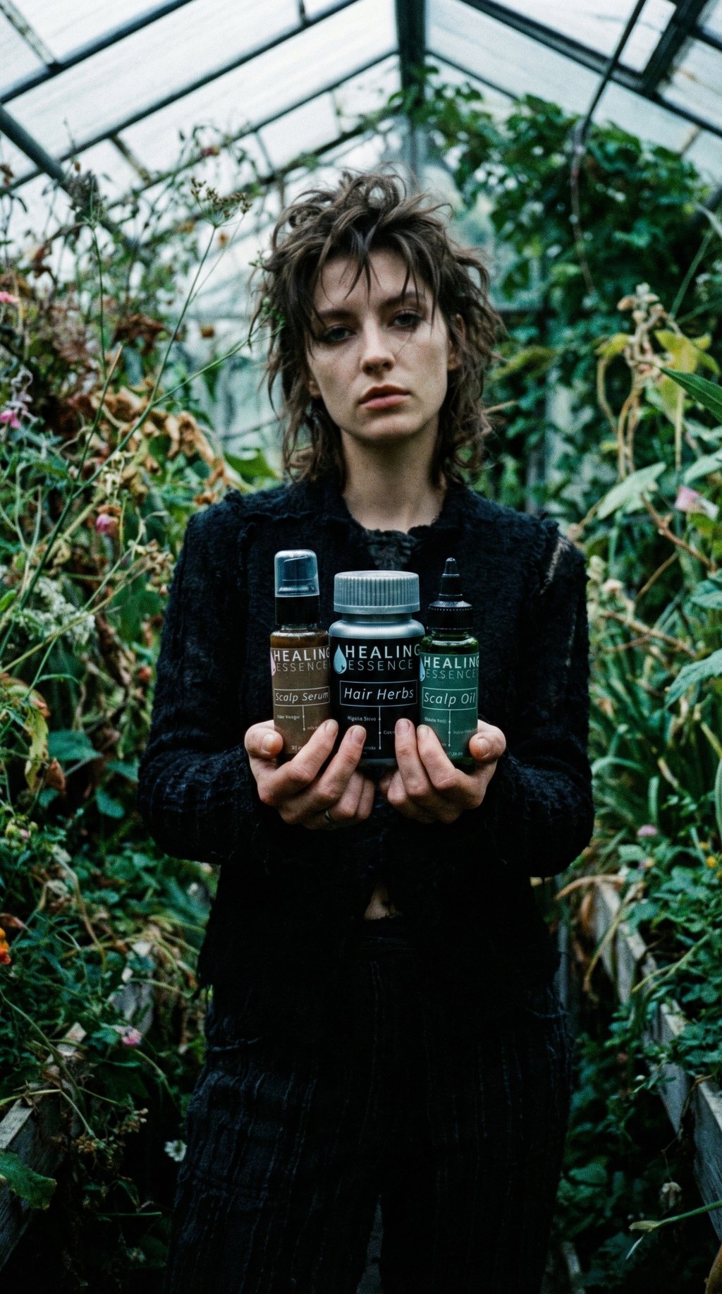 AI product shot of Root Revival Kit + Free Hair Herbs