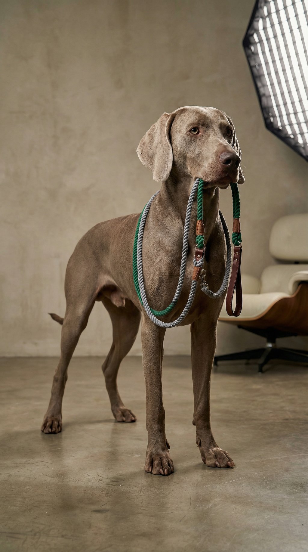 AI product shot of The Cotton Rope Lead