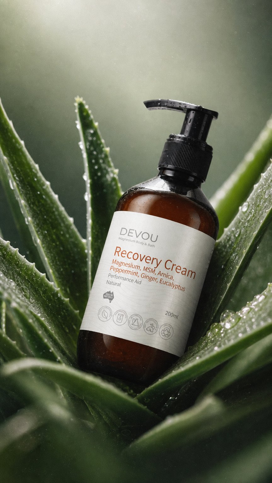 AI product shot of DEVOU Magnesium Deodorant