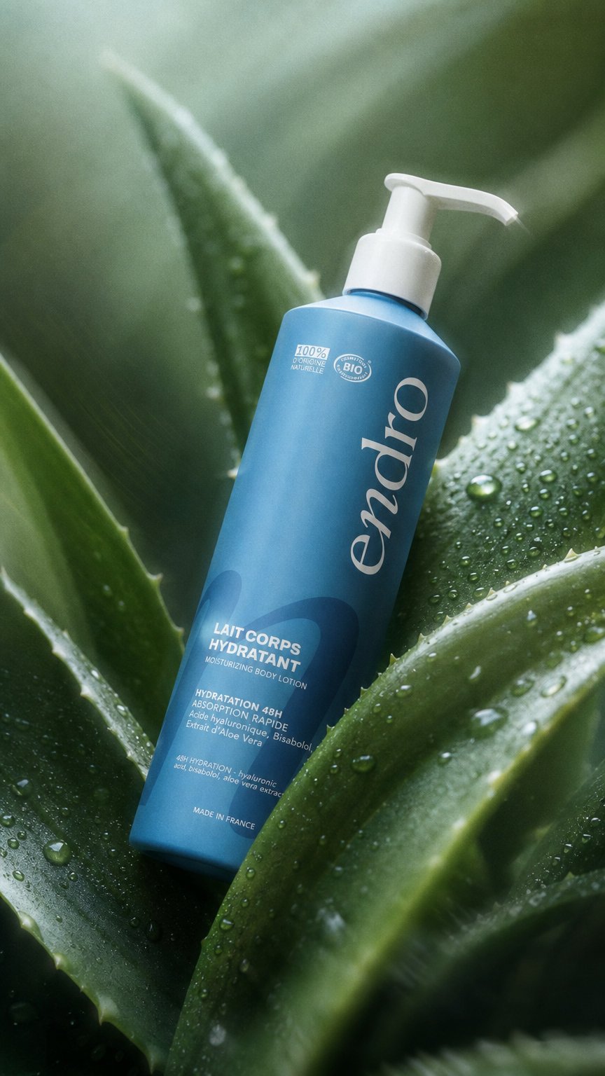 AI product shot of Lait corps hydratant